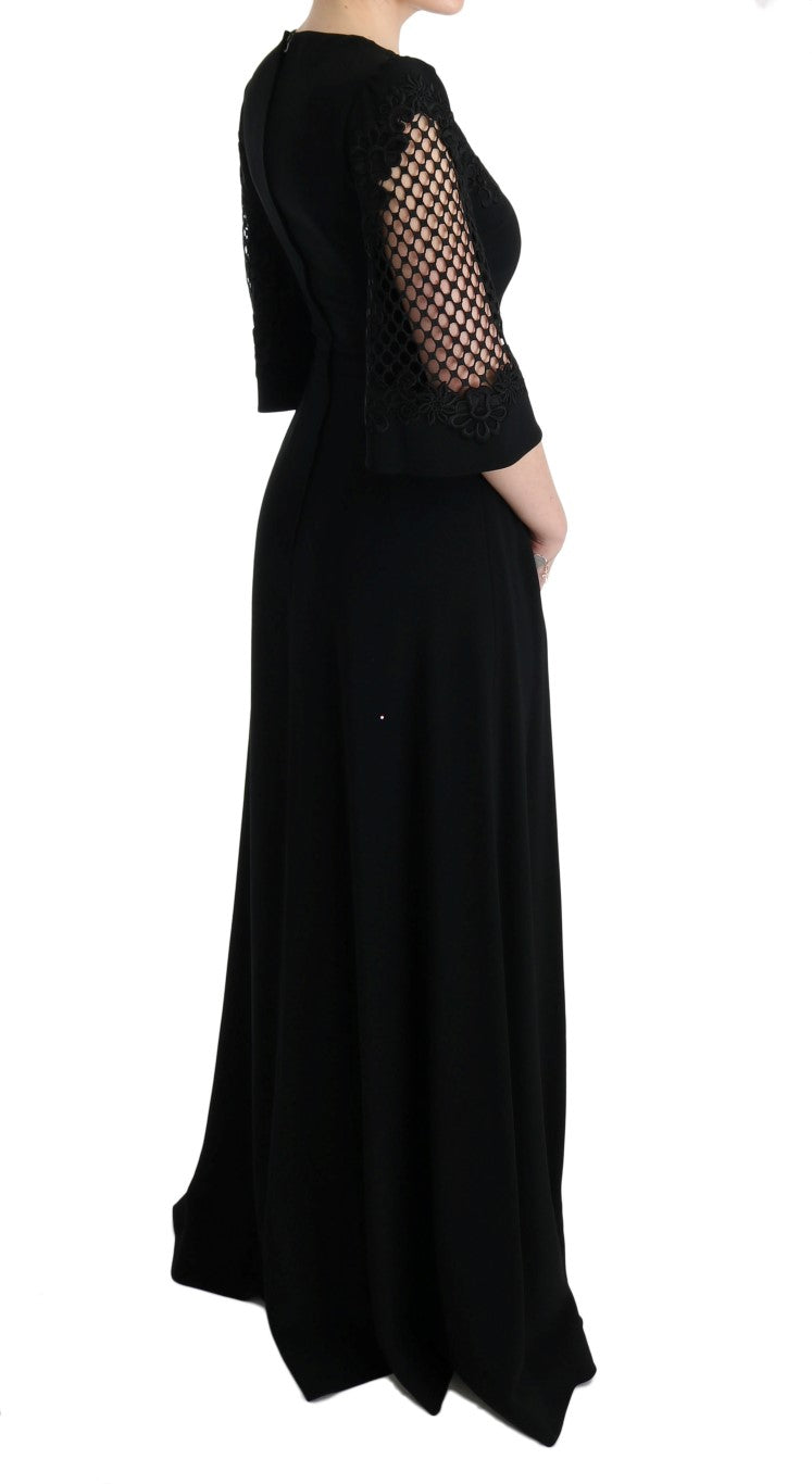 Robe maxi à floral noir élégant