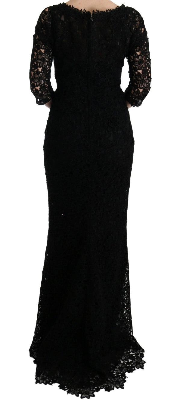 Robe de gaine noire élégante avec doublure en soie