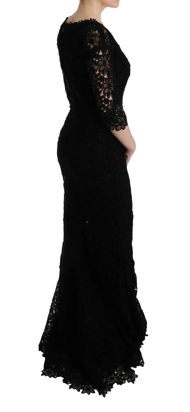 Robe de gaine noire élégante avec doublure en soie