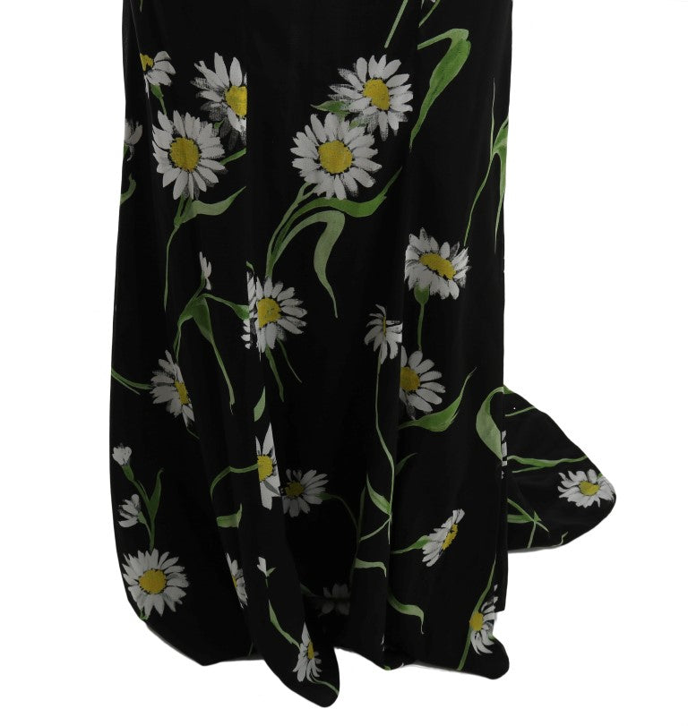 Vestido de vaina de longitud completa de estampado de girasol