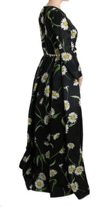 Elegante vestido de girasol maxi con cristales