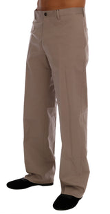 Chic Beige Chinos Casual Pants