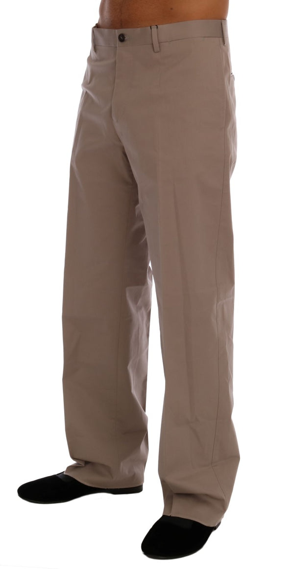 Pantalon décontracté chinos beige chic