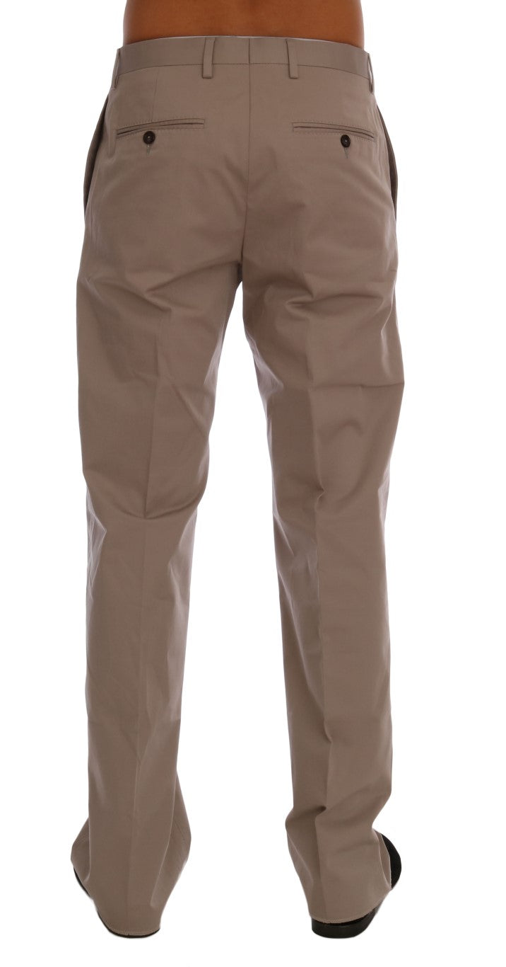 Pantalon décontracté chinos beige chic