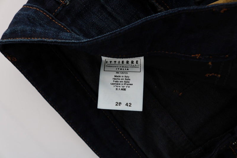 Elegante blaue reguläre Fit -Baumwolljeans