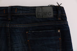 Elegante blaue reguläre Fit -Baumwolljeans