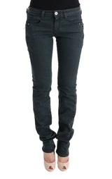 Jeans di cotone grigio superslim chic