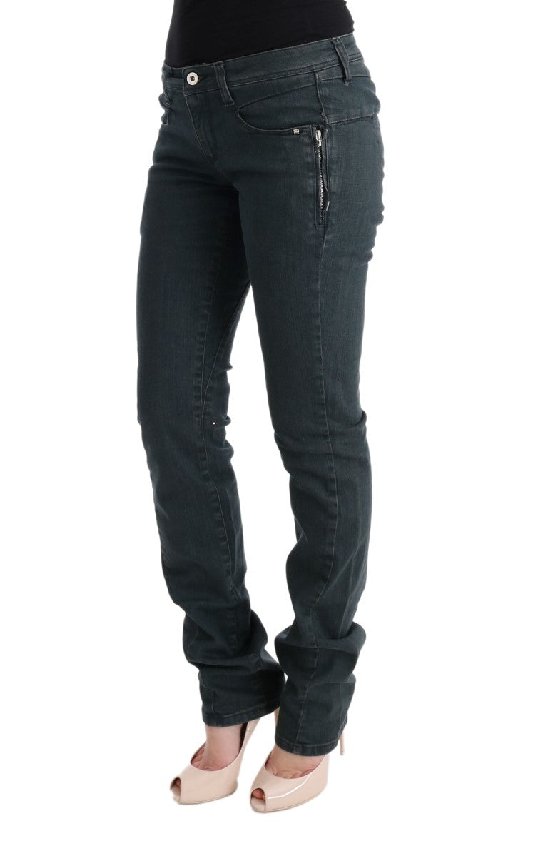 Jeans di cotone grigio superslim chic