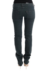 Jeans di cotone grigio superslim chic