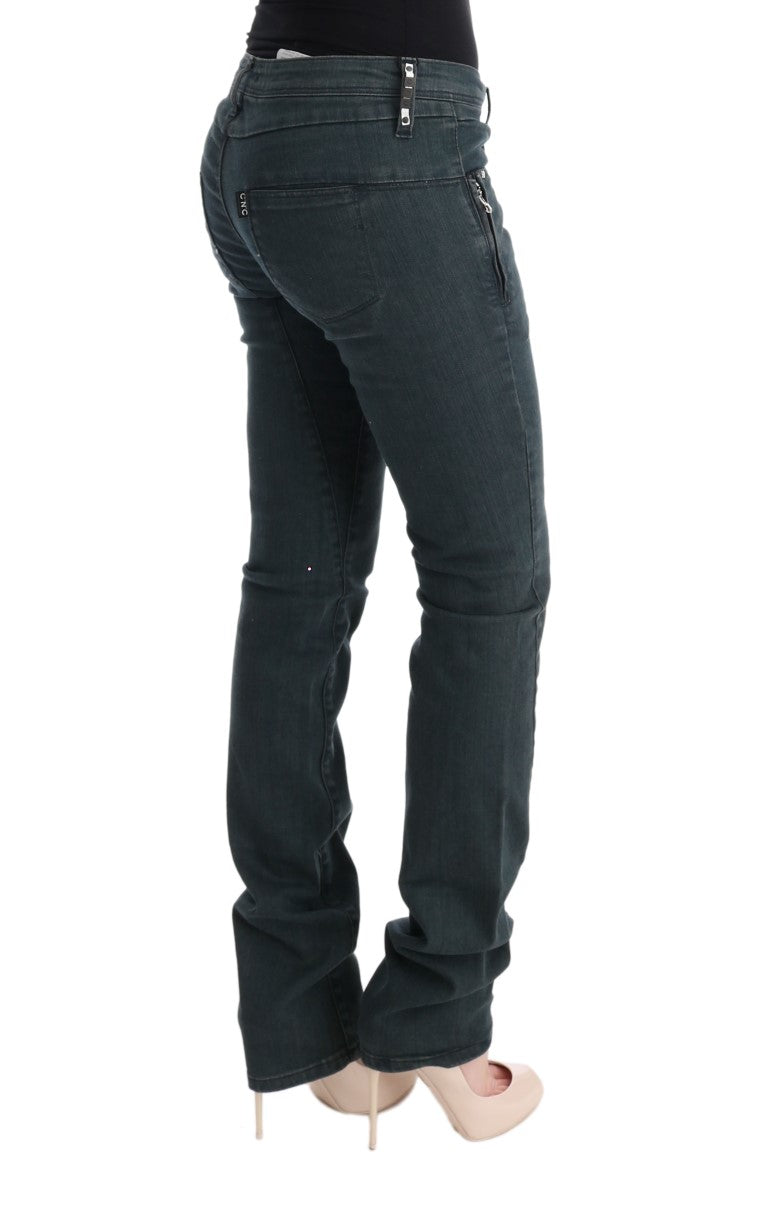 Jeans di cotone grigio superslim chic