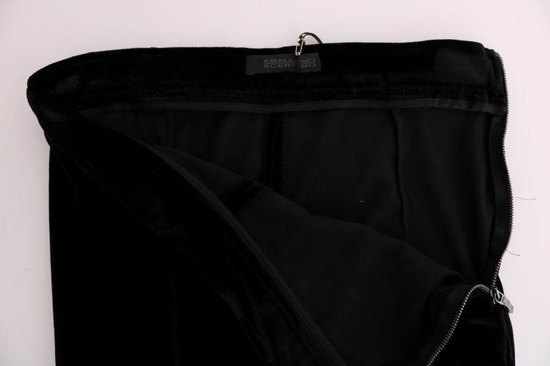 Sleek High-Waist Black Trousers