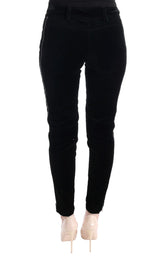 Chic Black Slim Fit Cropped Hosen