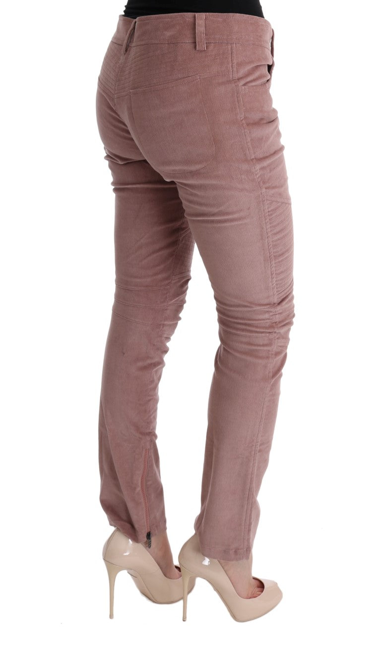 Chic Pink Capri περικοπή παντελόνι