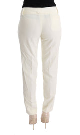 Pantaloni chic -white normali fit