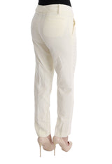 Pantaloni chic -white normali fit