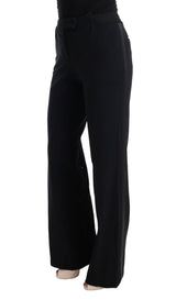 Pantalon formel de bootcut noir chic