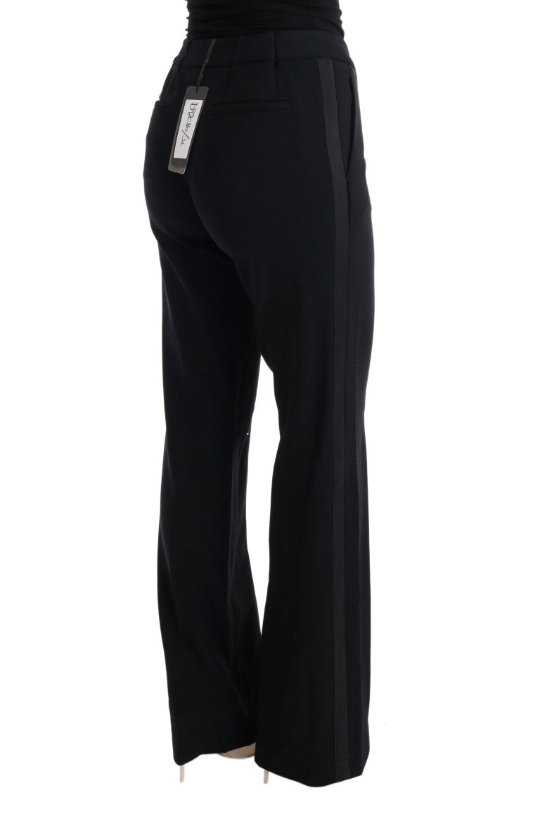 Pantalon formel de bootcut noir chic