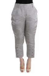 Pantalon en soie cuit gris chic