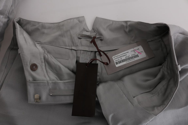 Pantalon en soie cuit gris chic