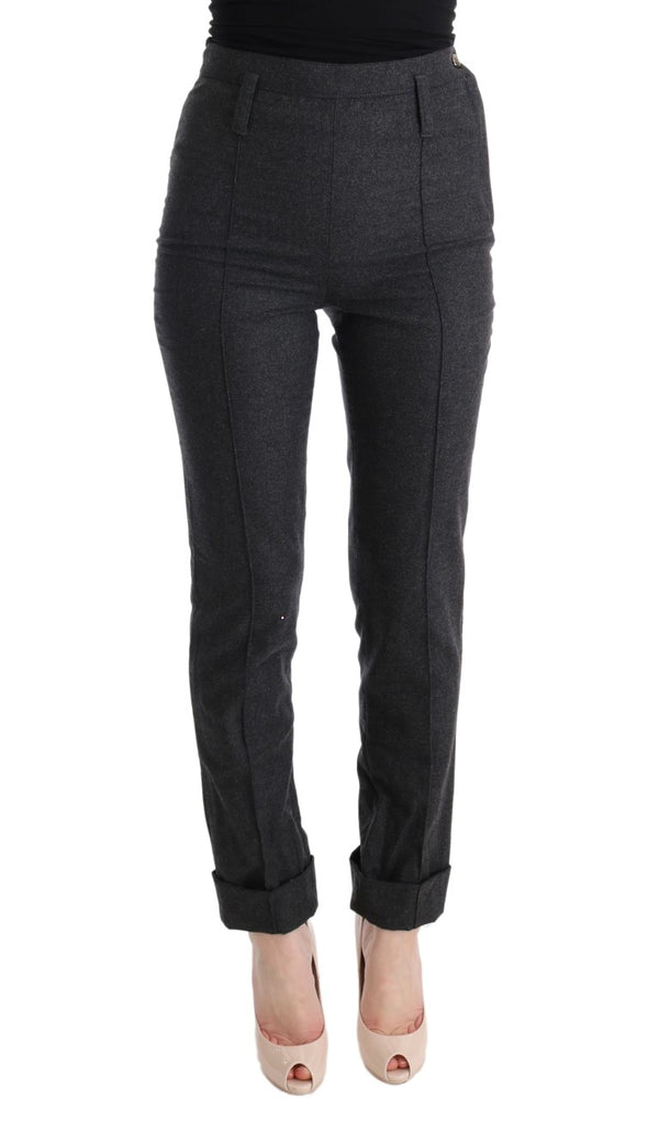 Pantalon skinny décontracté gris chic