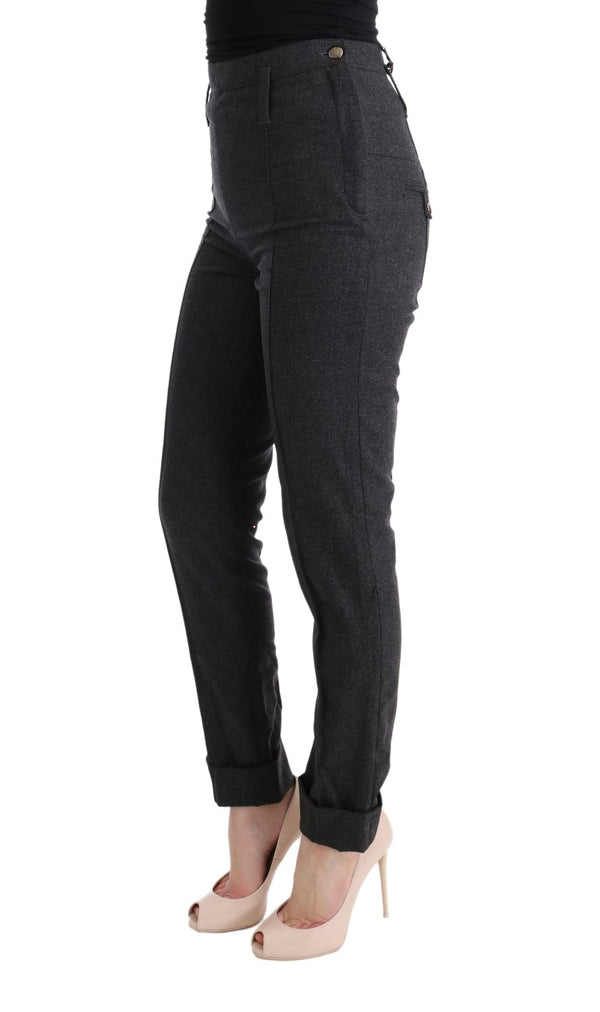 Pantalon skinny décontracté gris chic