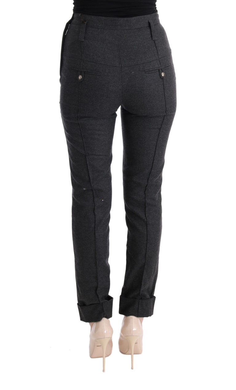 Pantalon skinny décontracté gris chic