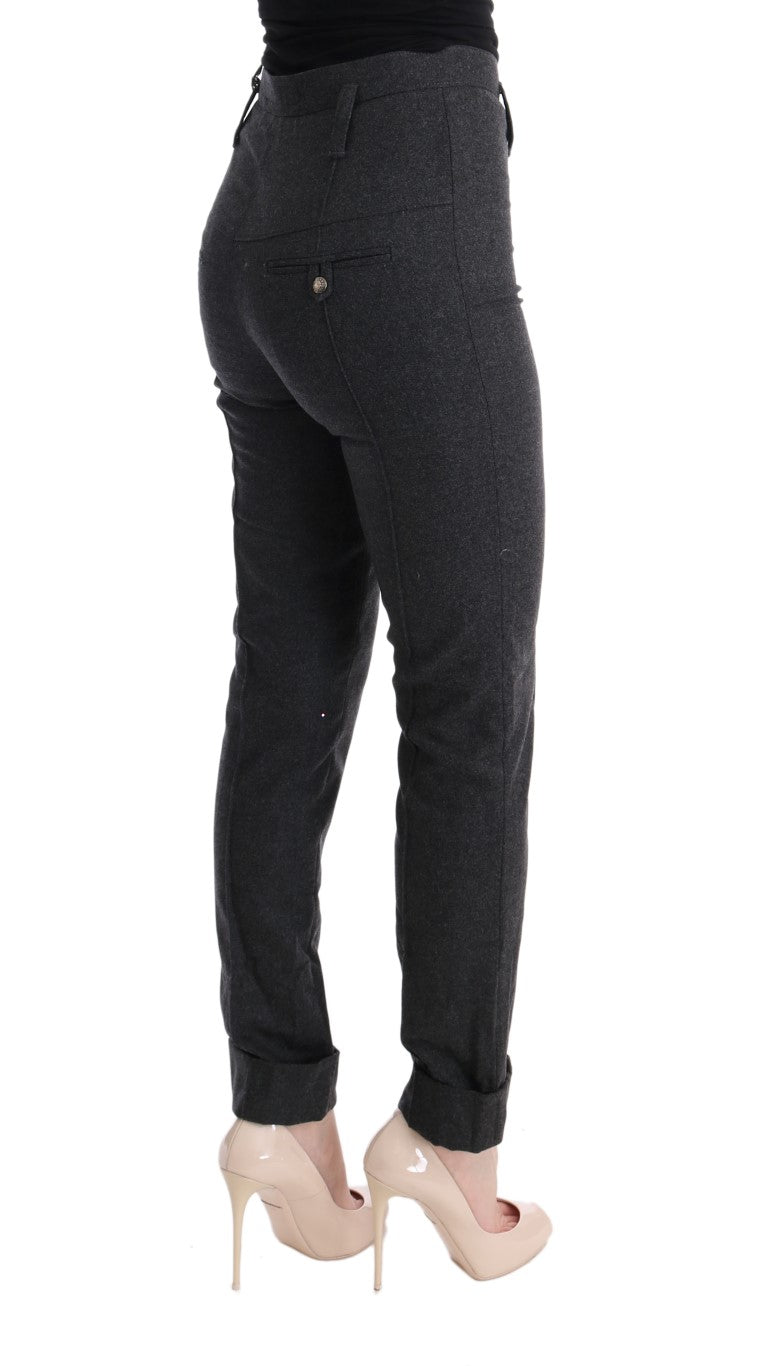 Pantalon skinny décontracté gris chic