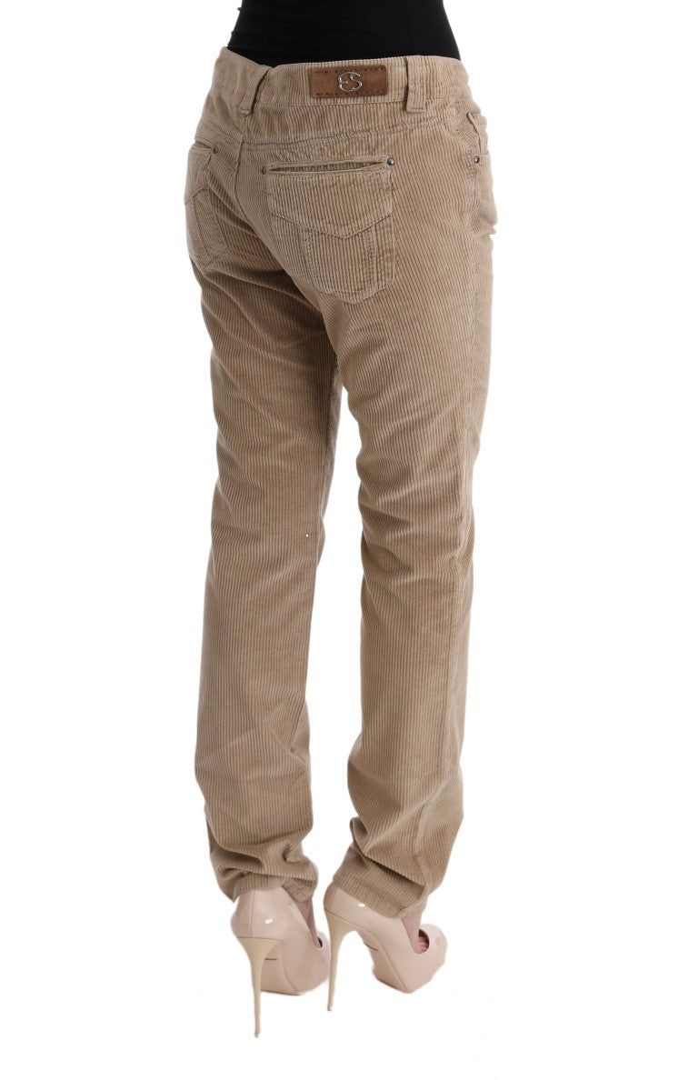 Pantalon de luxe en ajustement régulier beige