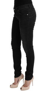 Jeans de algodón negro elegante Fit Slim Fit