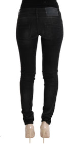 Jeans de algodón negro elegante Fit Slim Fit