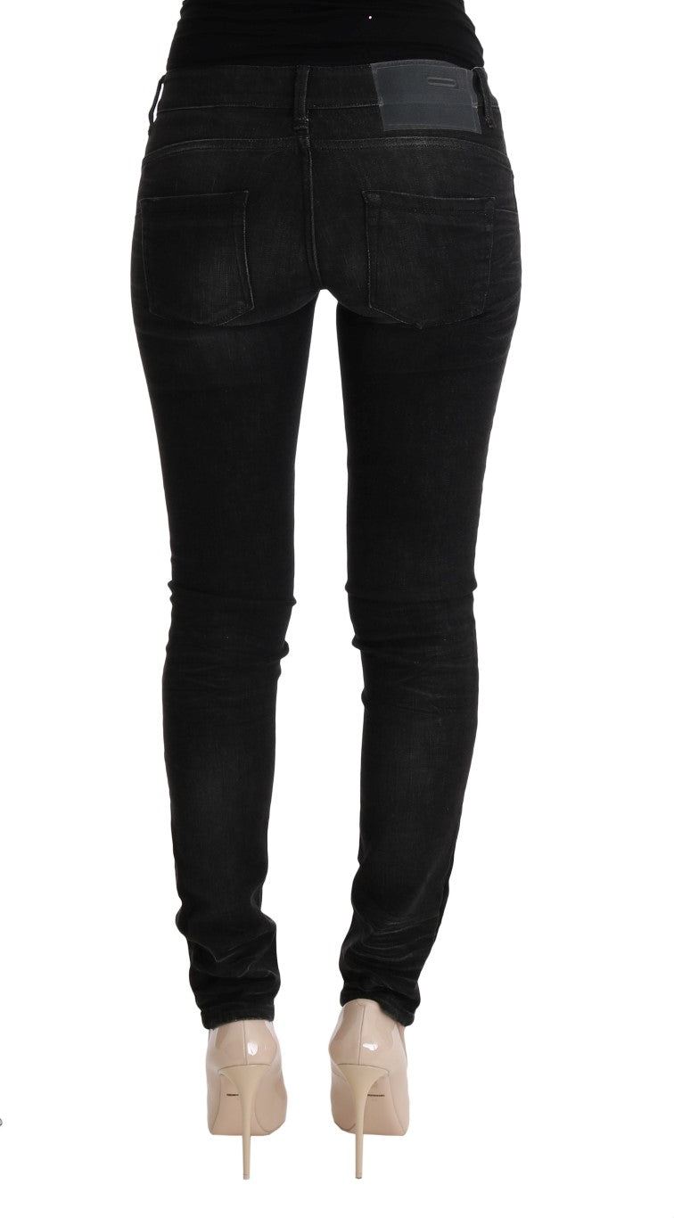 Jeans di cotone nero chic slim fit