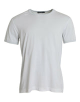 T-shirt a manica corta in cotone bianco di cotone