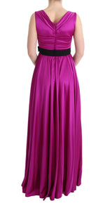 Elegantes rosa Seidenkleid Kleid