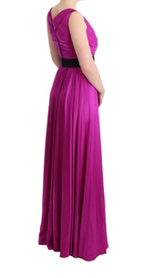 Elegantes rosa Seidenkleid Kleid