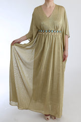 Elegantes Goldschichtkleid Kleid