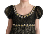 Robe de quart de tournesol en dentelle en dentelle de lace