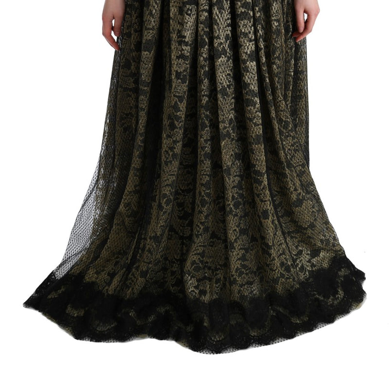 Sonnenblumenspitzenkristall Maxi Schaltkleid