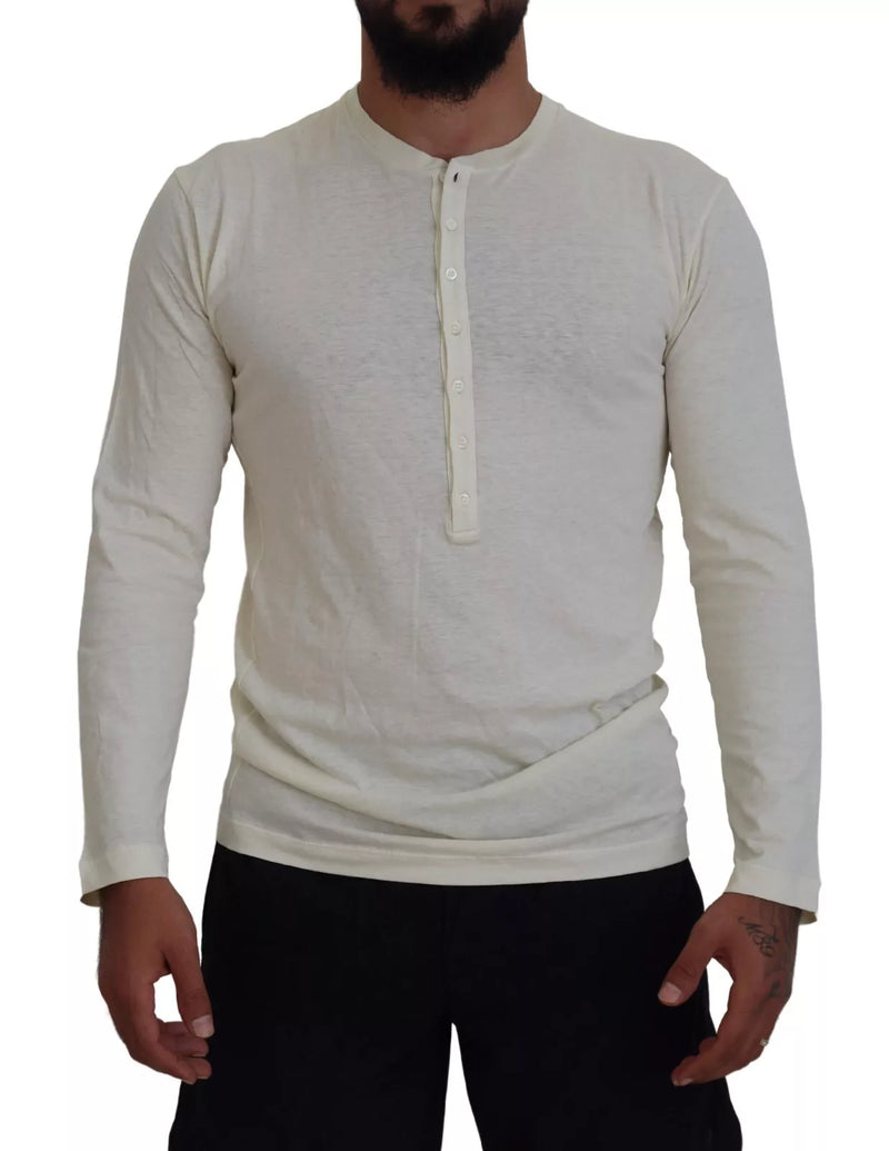 Maglione pullover di lino in lino in cotone beige