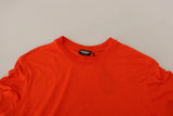 Orange modal kurzärmeles crewneck T-Shirt