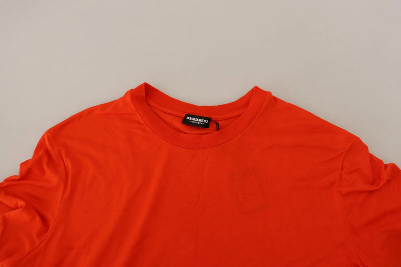 Camiseta de cuello de cuello de manga corta modal naranja