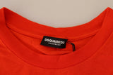 Orange modal kurzärmeles crewneck T-Shirt