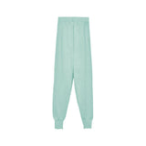 Pantalones de chándal de lana de lana verde menta