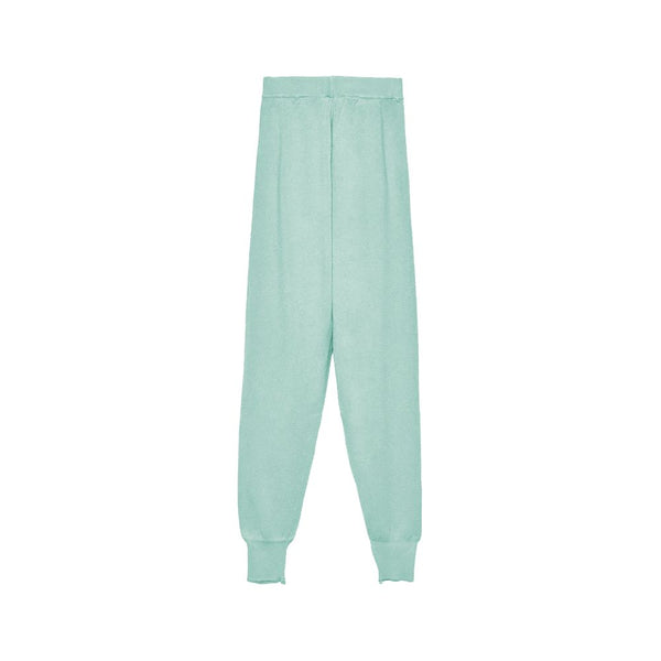 Pantalon de survêtement en laine verte de la menthe