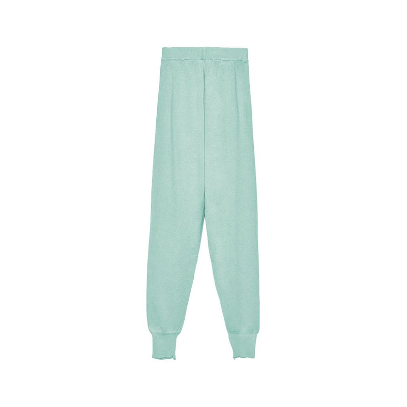 Pantalon de survêtement en laine verte de la menthe