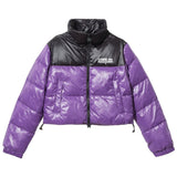 Chic Purple Nylon Down Jacke