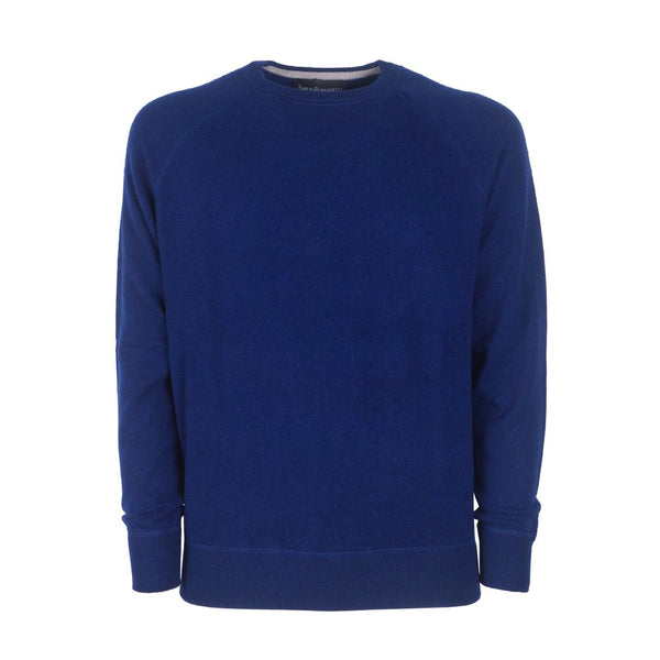 Marineblaues Kaschmir Crew Neck -Pullover - Slim Fit