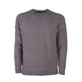 Eleganter grauer Kaschmir -Crew -Nackenpullover