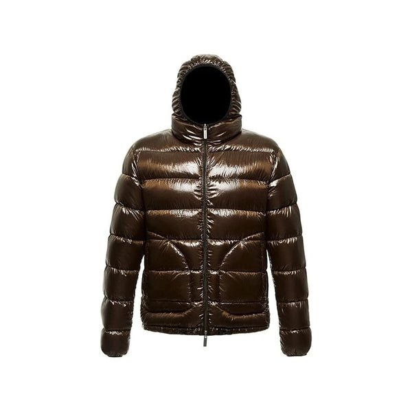 Veste à capuche réversible en marron et noir