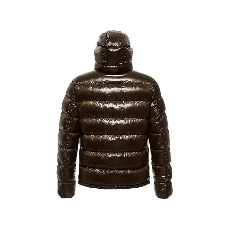 Veste à capuche réversible en marron et noir