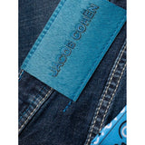 Jeans de pierna recta exclusiva con detalles de bandana